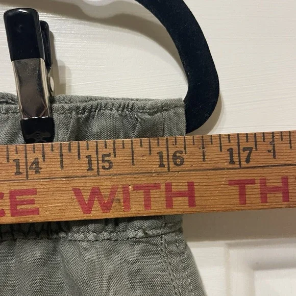 Liz Claiborne Womens 6 Khaki Utility Skirt Linen Cotton Blend Preppy - Picture 5 of 6